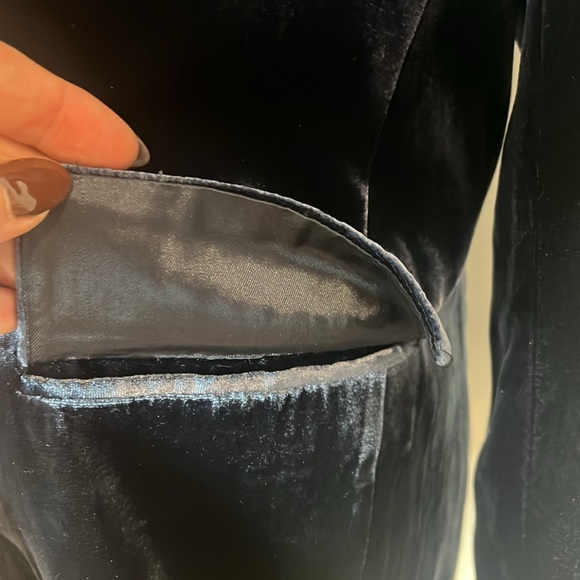 Massimo Blue Silk Jacket - Picture 10 of 17